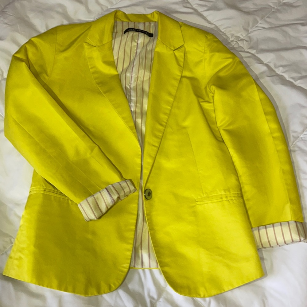 Neon Zara blazer!